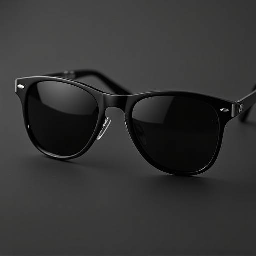 Gafas de sol de montura negra con lentes polarizadas y dise&ntilde;o moderno y elegante.