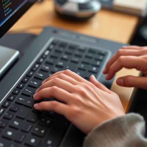 Persona escribiendo en un teclado, simbolizando el env&iacute;o de comentarios sobre accesibilidad.