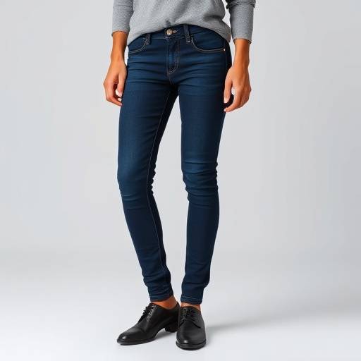 Vaqueros ajustados para hombre color azul oscuro, ideales para un estilo moderno y c&oacute;modo.